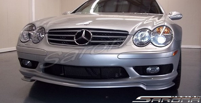 Custom Mercedes SL Front Bumper Add-on  Convertible Front Add-on Lip (2003 - 2006) - $349.00 (Part #MB-007-FA)